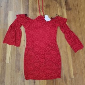 NWT Red lace dress by Missguided Size 12 US